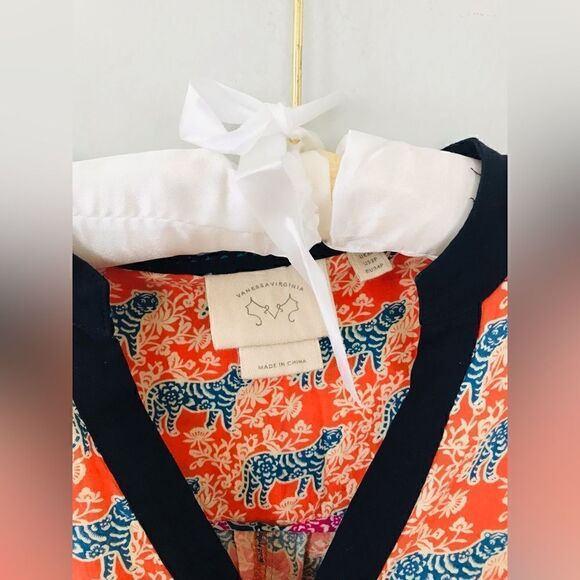 Anthropologie Vanessa Virginia Honore Tiger Print Blouse - Picture 3 of 9